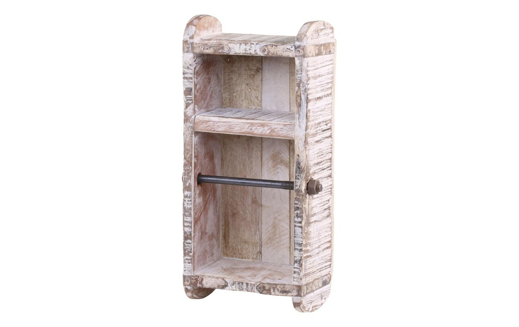 Chic Antique Porte-rouleau pour papier de toilette en forme de brique Blanc