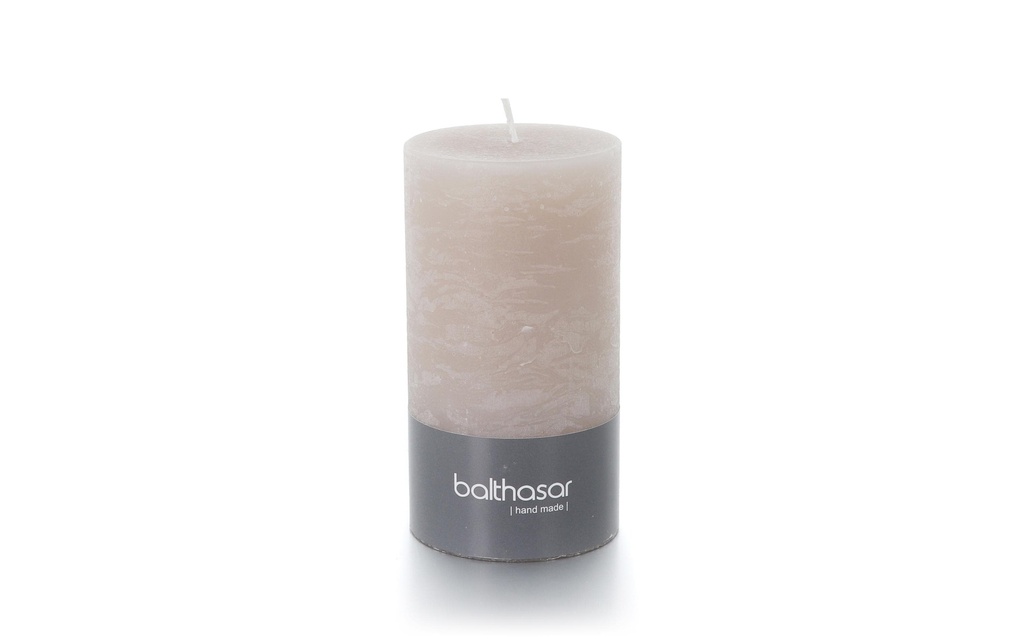balthasar Bougie cylindrique Rustico 13 cm x 7 cm, Taupe