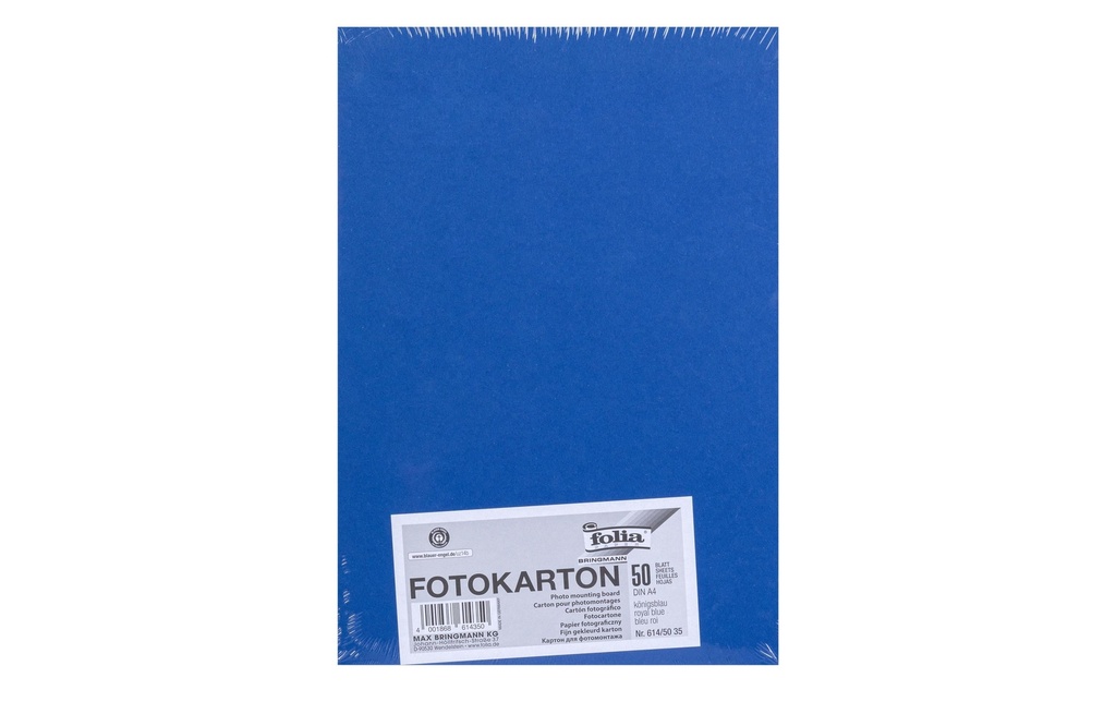Folia Papier cartonné A4 A4, 300 g/m², 50 feuilles, bleu royal