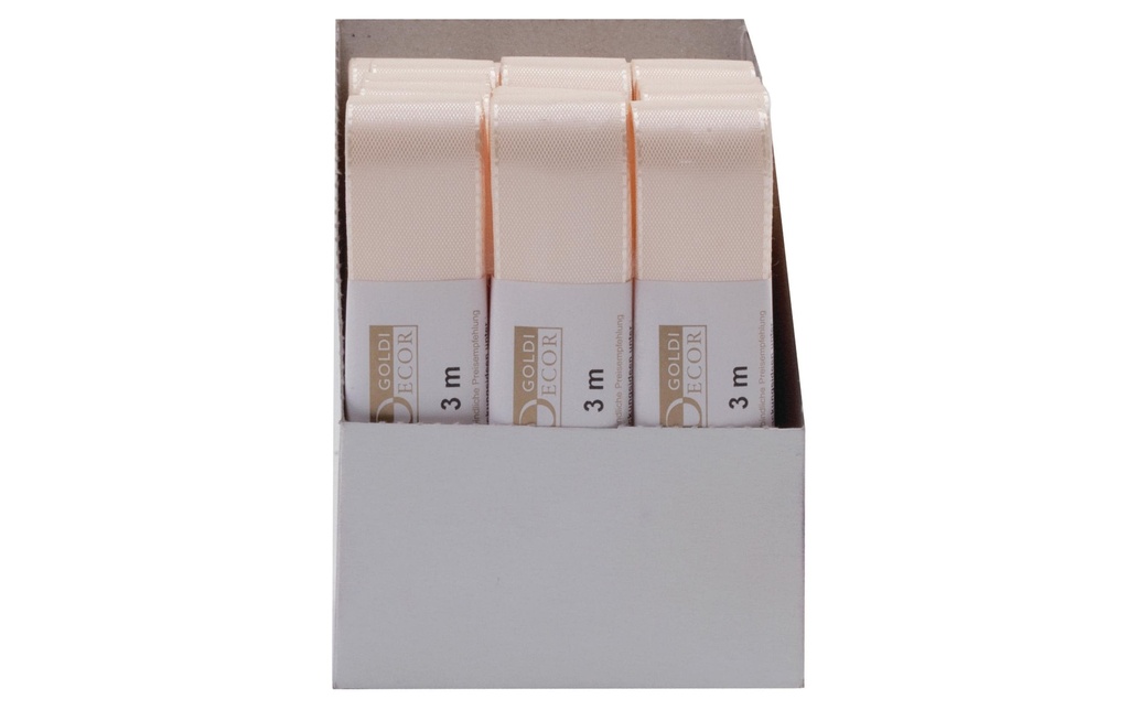 GOLDINA Ruban textile 25 mm x 3 m, beige, 1 pièce