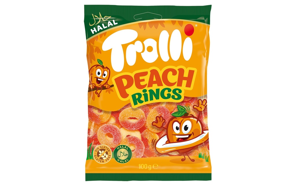 Trolli Bonbons gommeux Anneaux de pêche 100 g