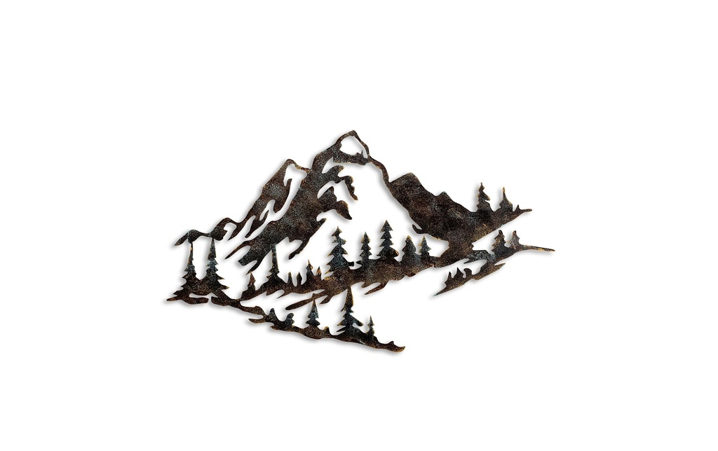Wallxpert Décoration de mur Mountain 70 x 40 cm, métal
