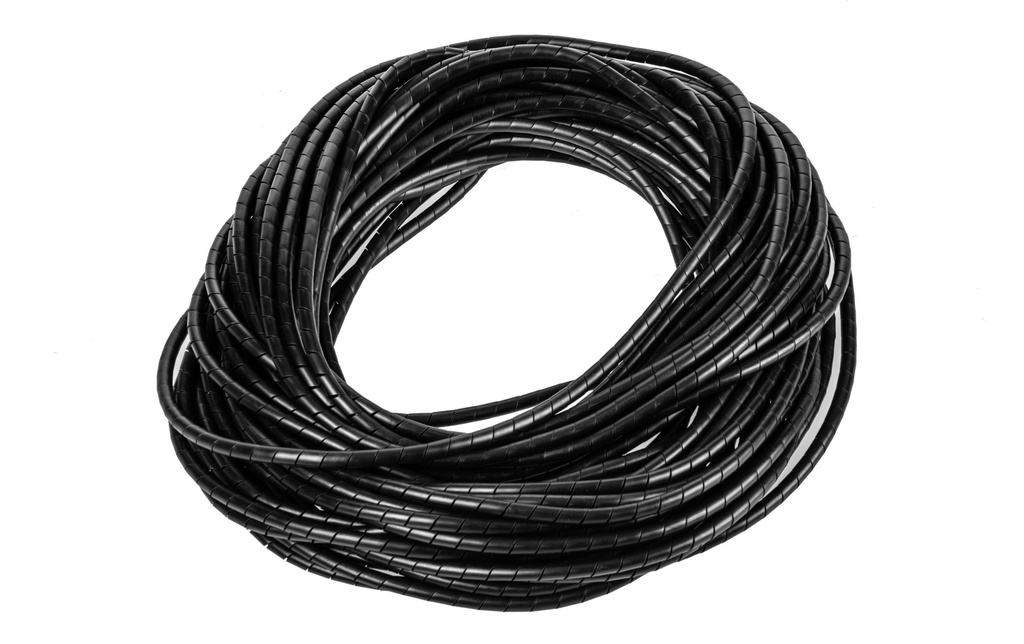 Plica Tuyau en spirale 25 m x 6 mm Noir