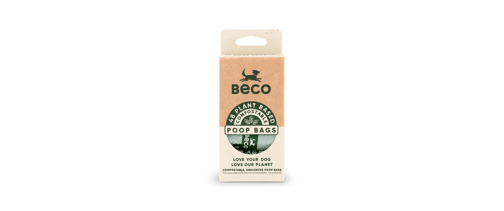 Beco Pets Sac à excréments de chien compostable, 96 pièces