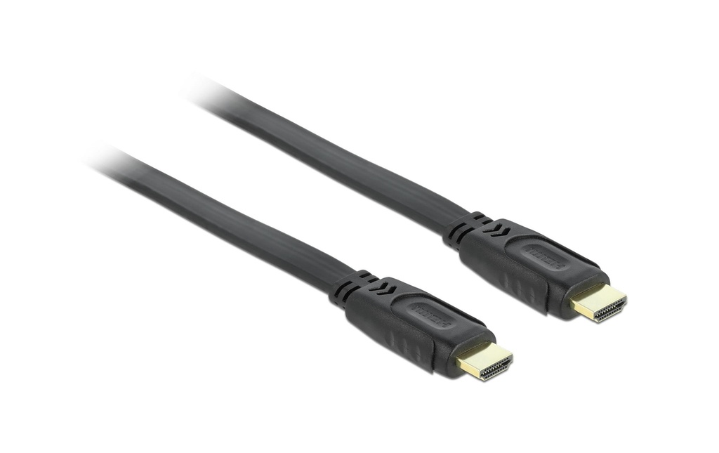 Delock Câble plat HDMI - HDMI, 5 m, Noir
