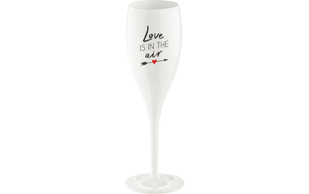 Koziol Verre à champagne Superglass Love is in the air 100 ml, 1 Pièce/s, Blanc
