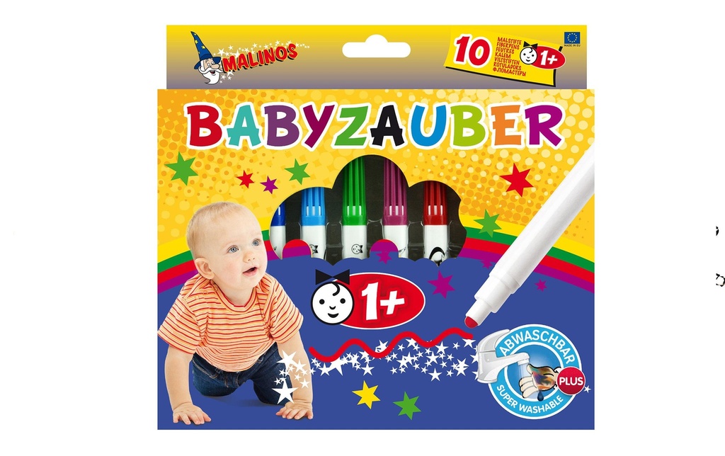 Malinos Crayon feutre La magie des bébés 10 pièces