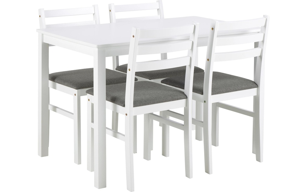 AC Design Ensemble de table à manger Alicante 110 x 74.5 cm, Blanc