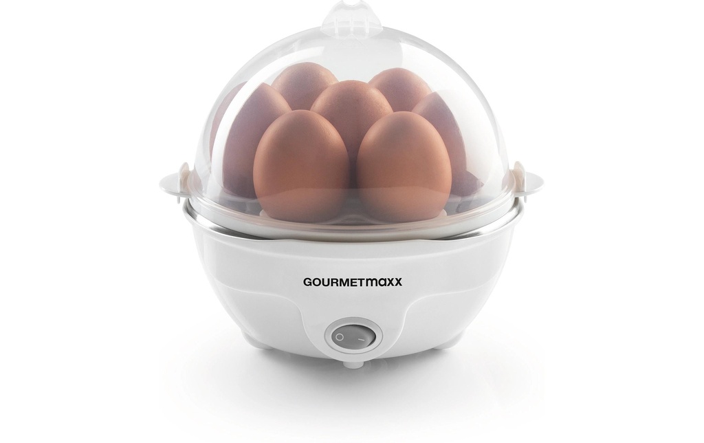 GOURMETmaxx Cuiseur à œufs 7 œufs, Blanc