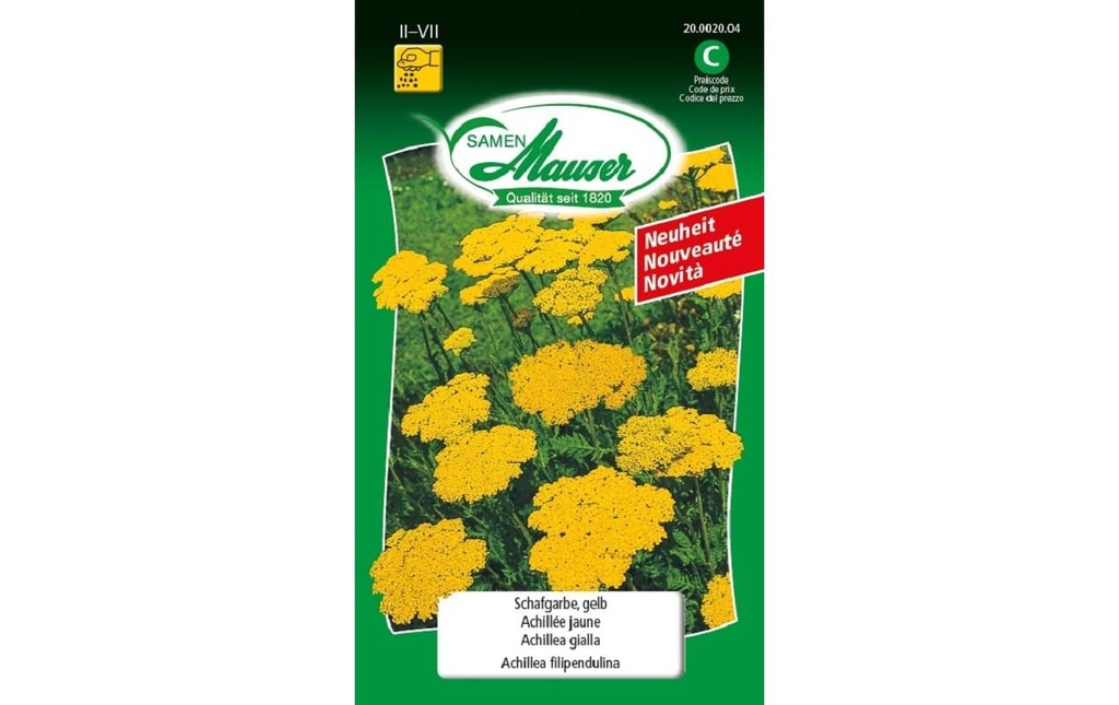 Samen Mauser Semence Achillée millefeuille, jaune