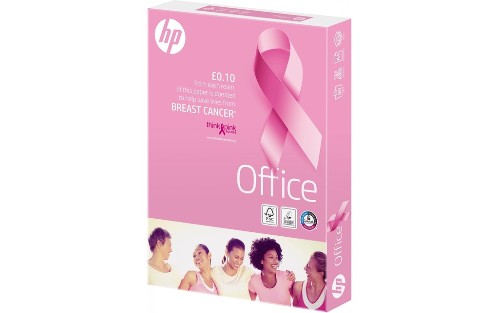 HP Papier pour imprimante Office Pink Ream A4, 80g/m², 500 feuilles