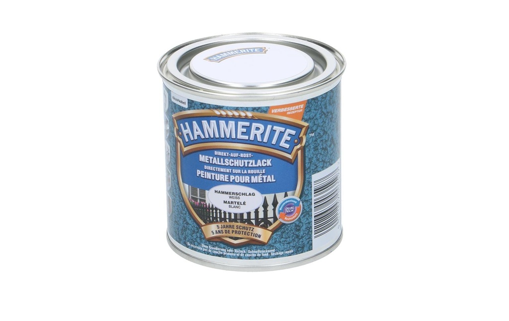 Hammerite Vernis de protection pour métal HS Blanc, 250 ml