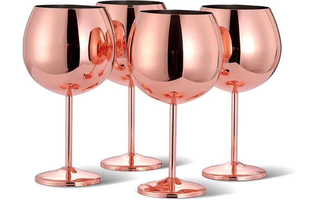 Oak & Steel Verre à gin 700 ml, 4 Pièce/s, Or rose
