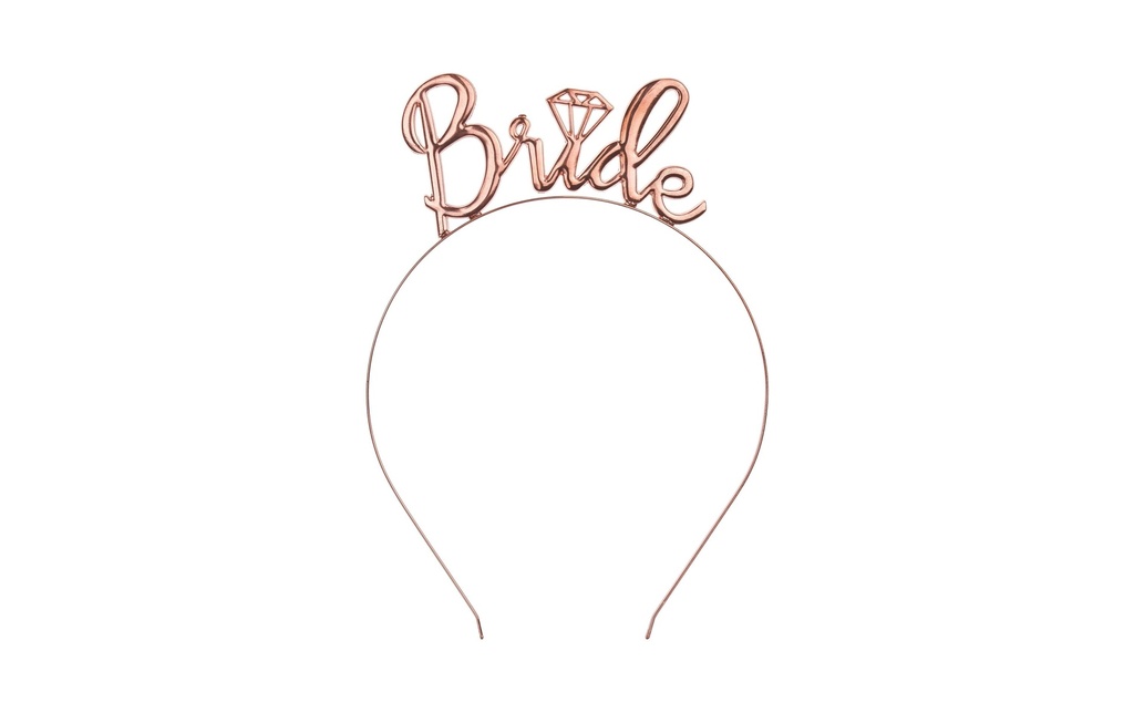 Partydeco Accessoires de mariage Bandeau Or rose