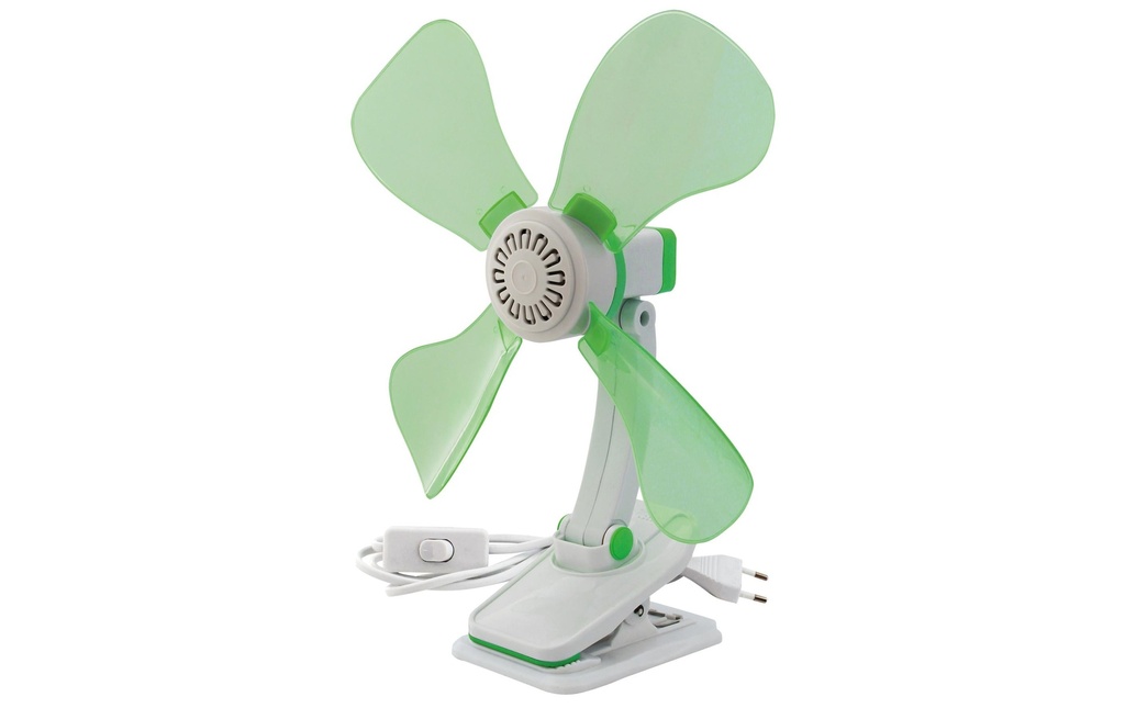 Eurotrail Ventilateur à pinces 230 Volt Vert/Blanc