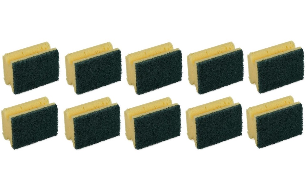Edi Baur Éponge Profi 10 Pièce/s, jaune/vert, petit
