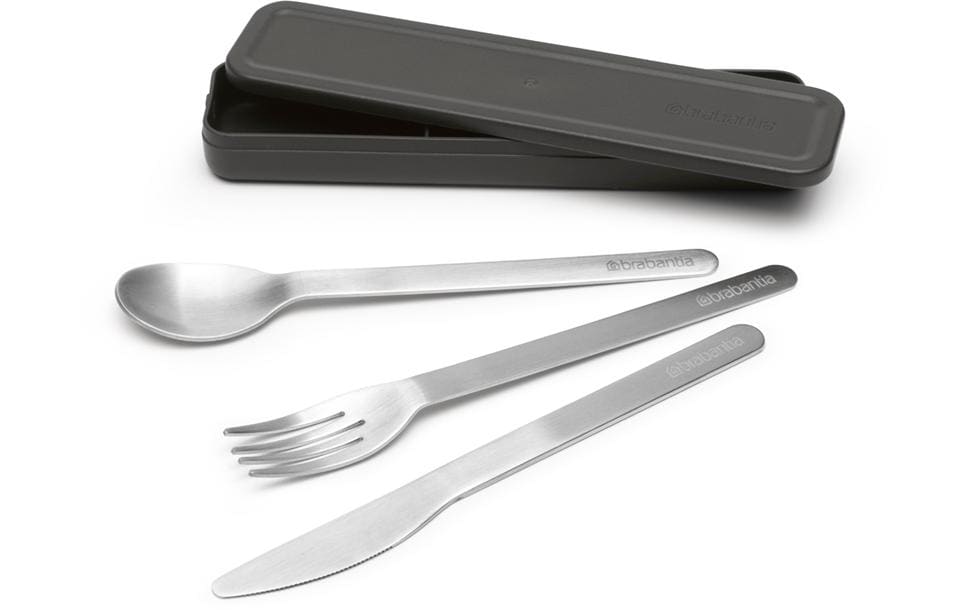 Brabantia Couverts à emporter Make & Take 3-parties, Argenté