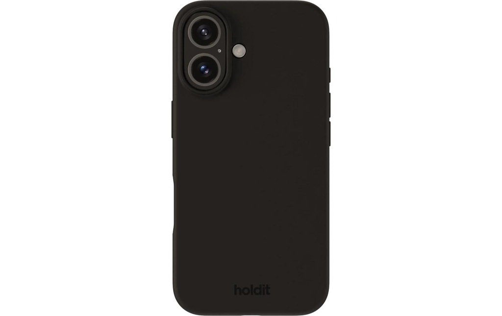 Holdit Coque arrière Silicone iPhone 16 Plus Noir