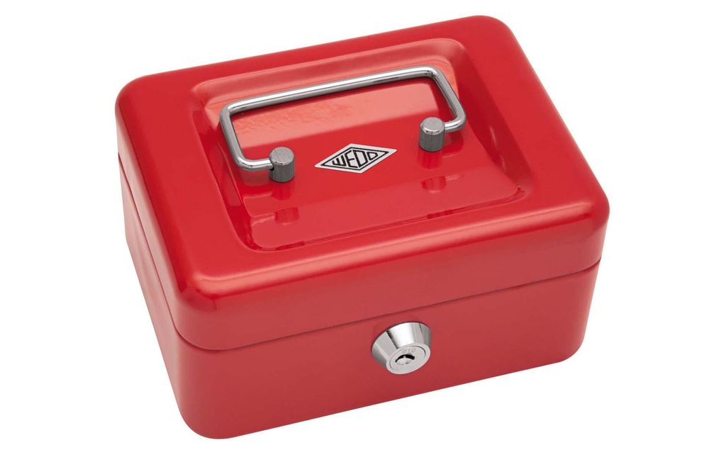 [404145102] WEDO Caisse monnaie 4 compart.rouge