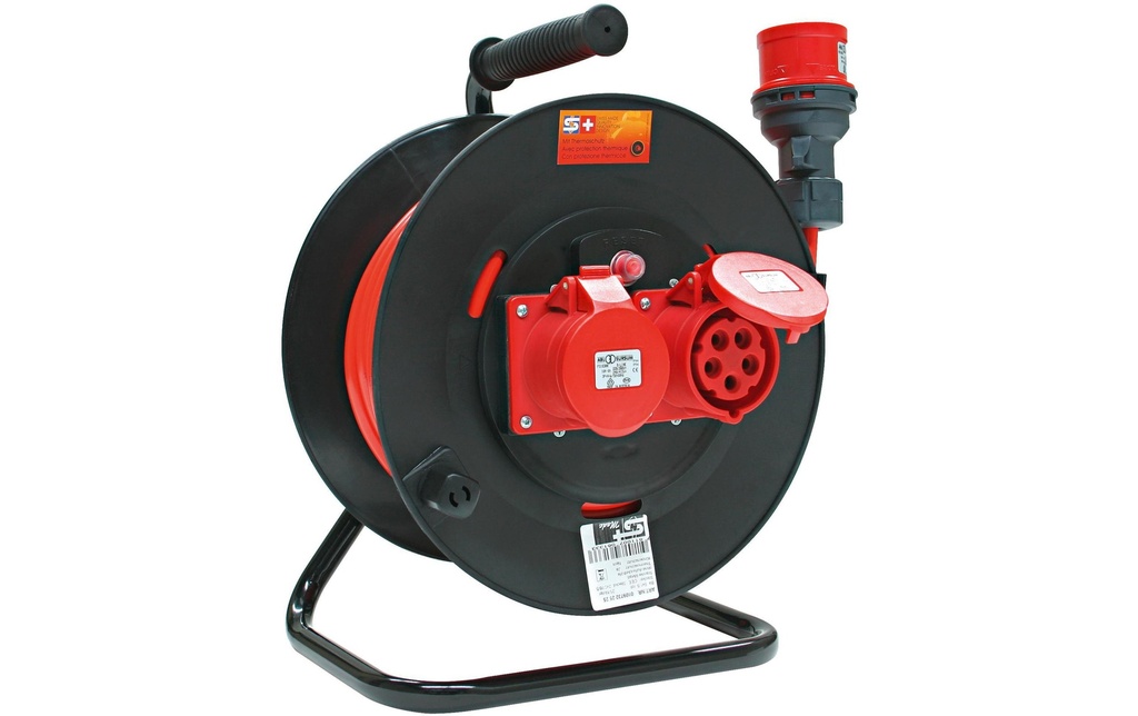 STEFFEN Bobine de câble Bauflex 2x CEE16/3, 25 m