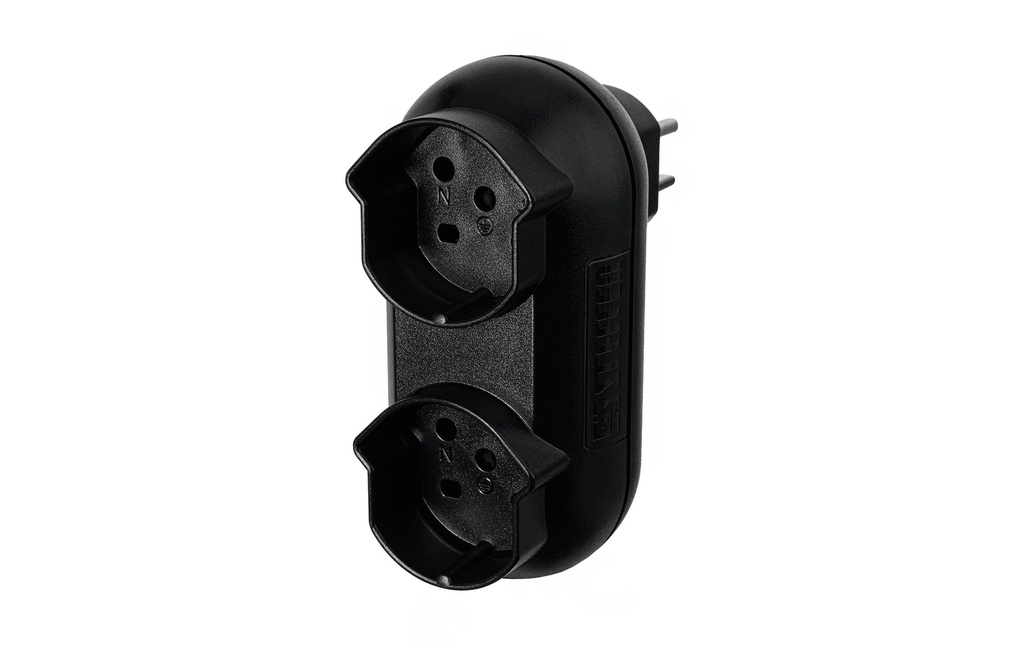 STEFFEN Connecteur multiple Strong 2x T15, Noir