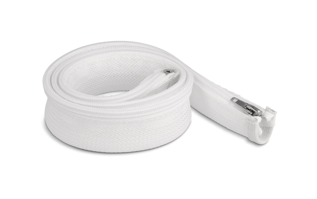 Delock Manchon tressé avec fermeture à glissière 1 m x 30 mm Blanc