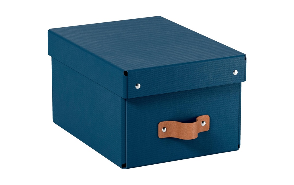 Leitz Boîte d'archives Puro petite, avec couvercle à charnière 2 pièces, bleu nuit