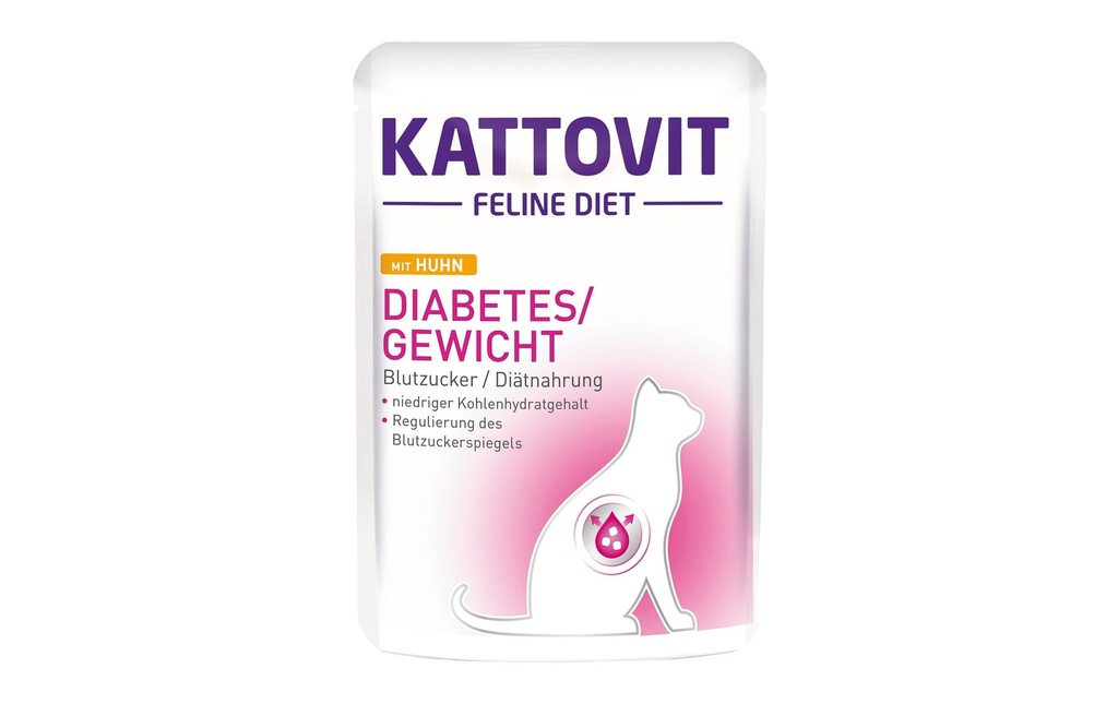 Kattovit Alimentation humide Diabète Poulet, 85 g