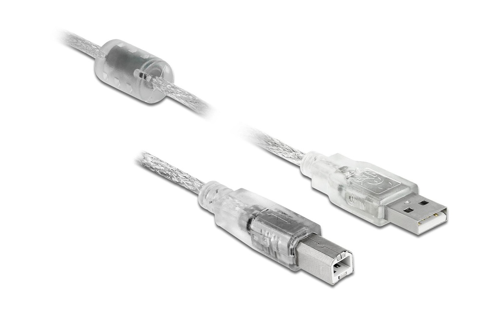 Delock Câble USB 2.0 avec noyau de ferrite USB-A - USB-B 2 m