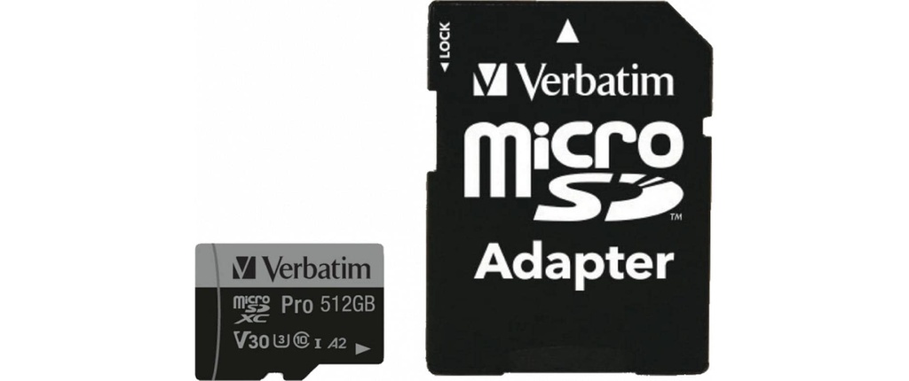 Verbatim Carte microSDXC Pro U3 512 GB