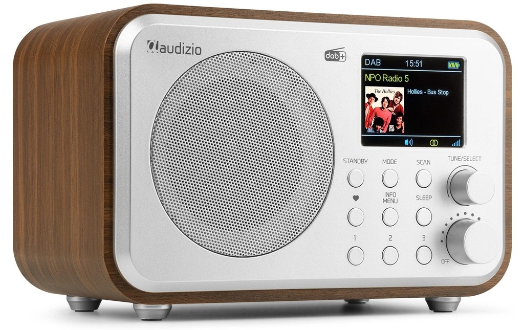 Audizio Radio DAB+ Milan Brun foncé/Argenté