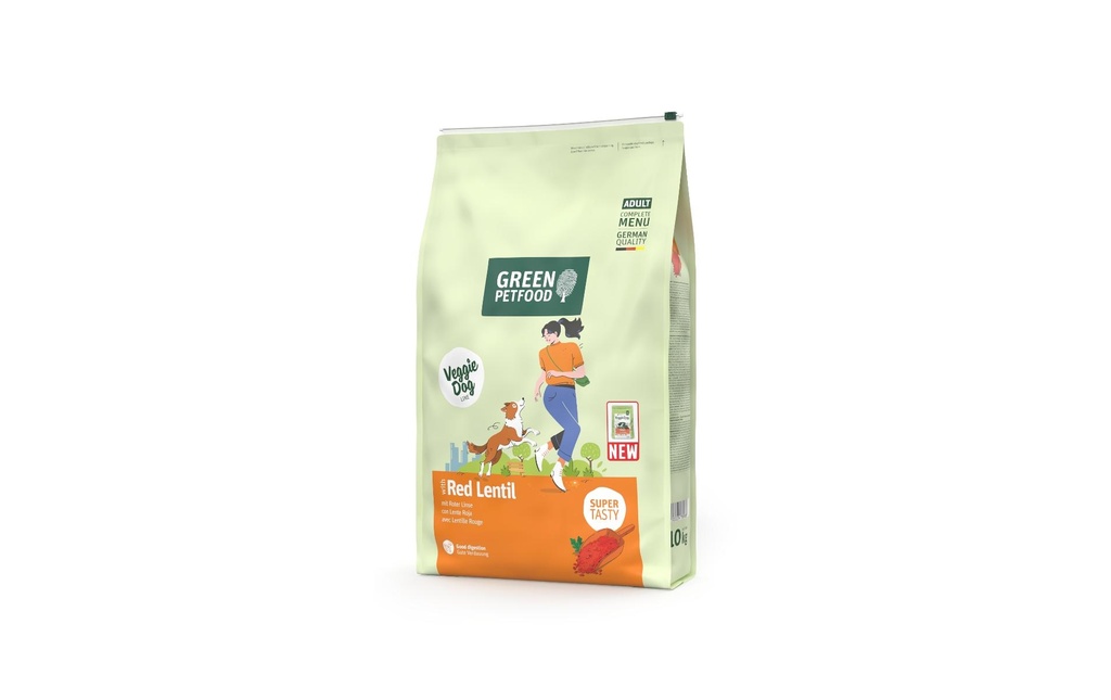 Green Petfood Alimentation sèche Avec du lentillage rouge 10 kg