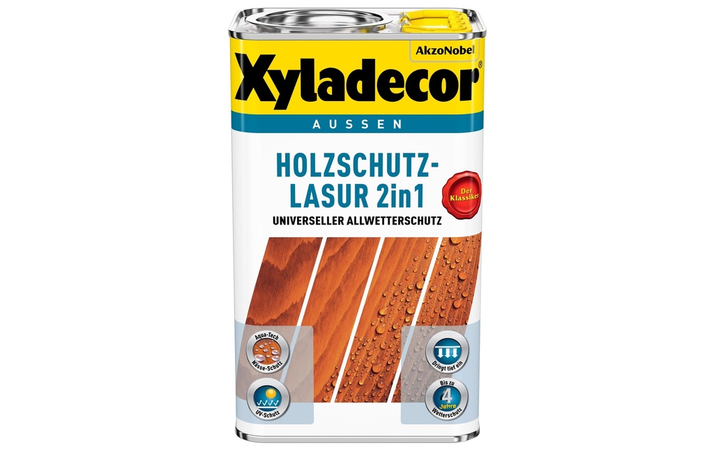 Xyladecor Lasure de protection du bois Noix, 2.5 L