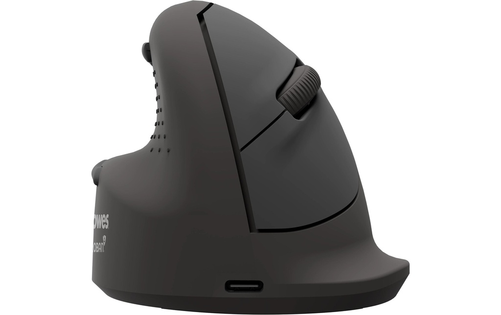 Fellowes Workplace Souris verticale Breyta Plus+ pour gauchers, Grande, Noire