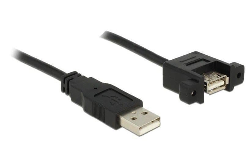 Delock Câbles rallonges à encastrer USB 2.0  USB-A - USB-A 1 m