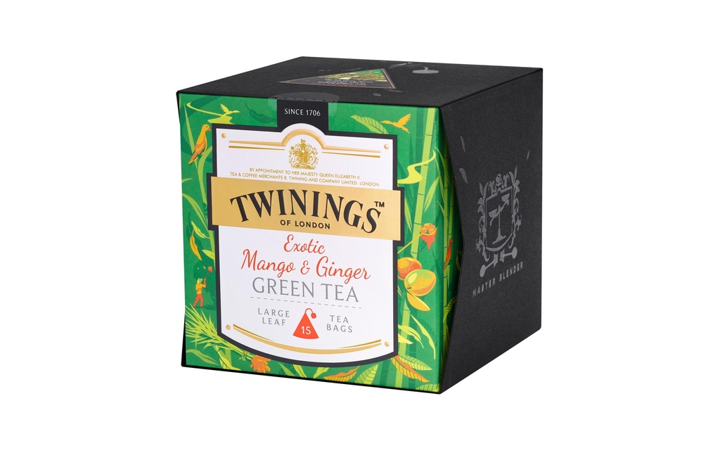 Twinings Sachet de thé Twinings Mango & Ginger Green Tea 15 pièces