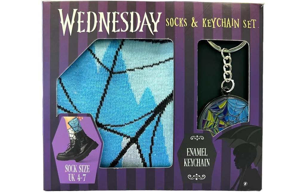 Thumbs Up! Wednesday Chaussettes & Porte-clés Set