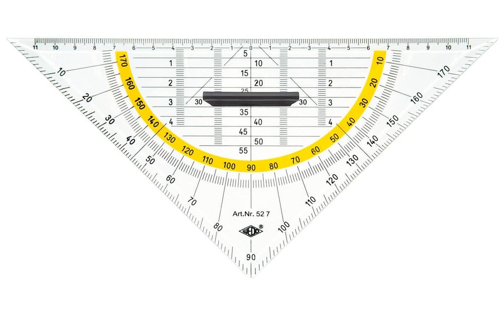 WEDO Equerre géom.250mm av.poignée