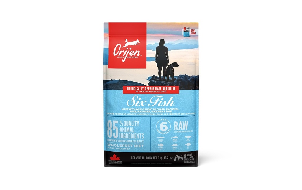 Orijen Alimentation sèche Dog Six Fish 6 kg