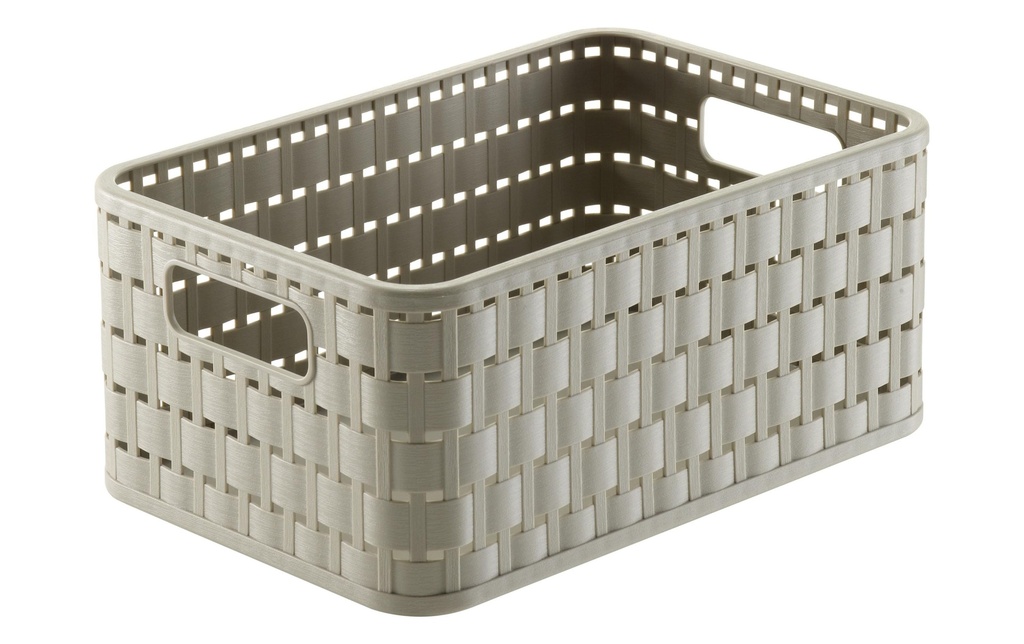 Rotho Panier de rangement Country 23.7 x 15.8 x 10.8 cm, Beige