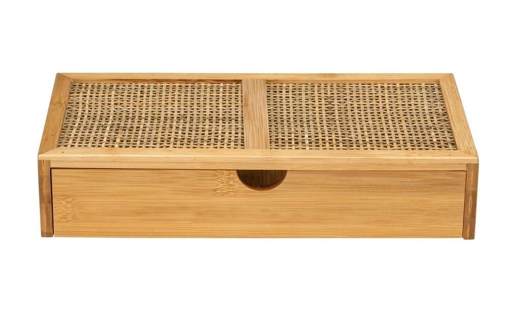 Wenko Boîte de rangement Allegre avec tiroir, Brun clair