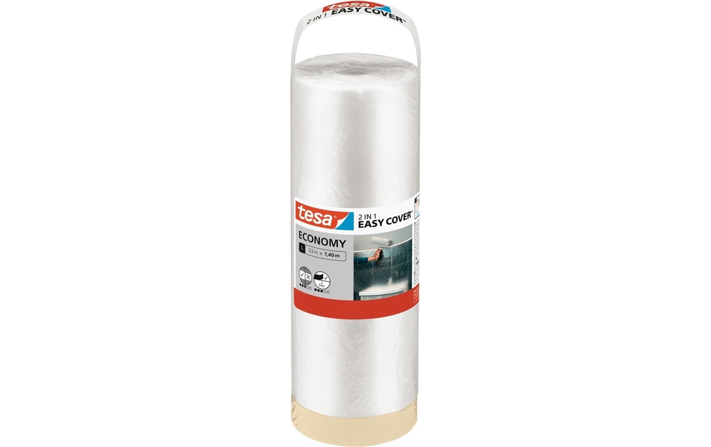tesa Film de protection Film de peinture – Recharge Easy Cover Economy 33m x 1.4m