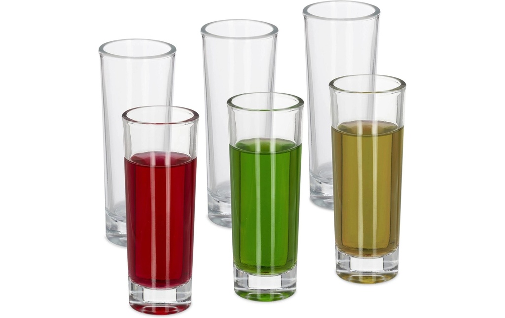 relaxdays Verre à schnaps 6 pièces, 60 ml