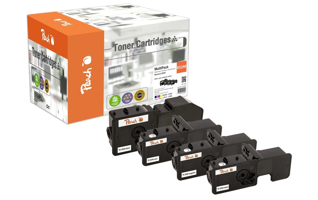 Peach Kits de toner Kyocera TK-5240 Multipack BK/C/M/Y