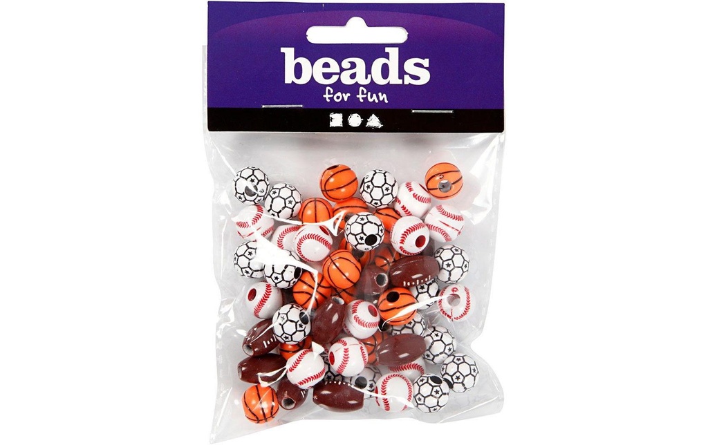 Creativ Company Perles en plastique 11 mm - 15 mm Multicolore