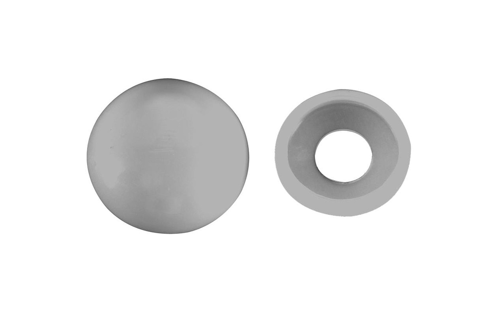FTM Caches en 2 parties, gris clair 15 x 5 mm, 8 pièces
