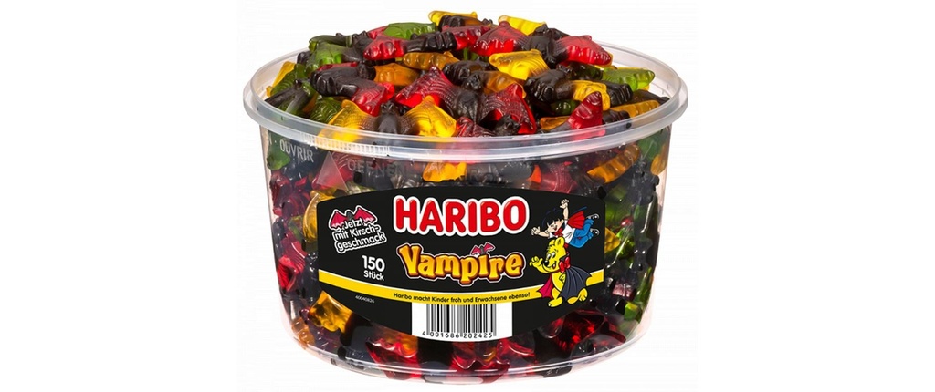 Haribo Int. Bonbons gommeux Vampire 150 pièces