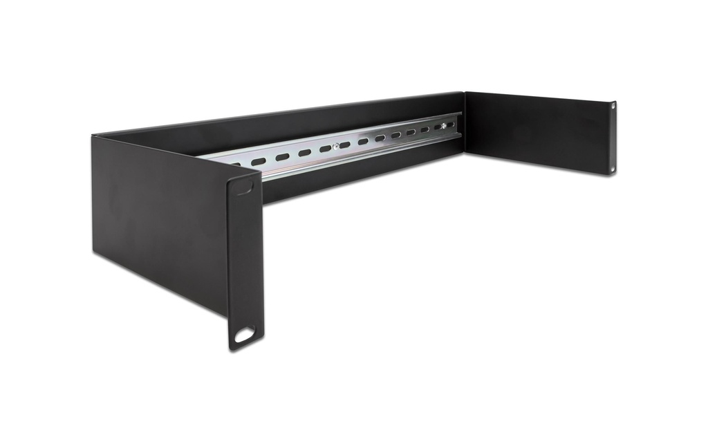 Delock Panneau de profilé chapeau 2U 19, Noir