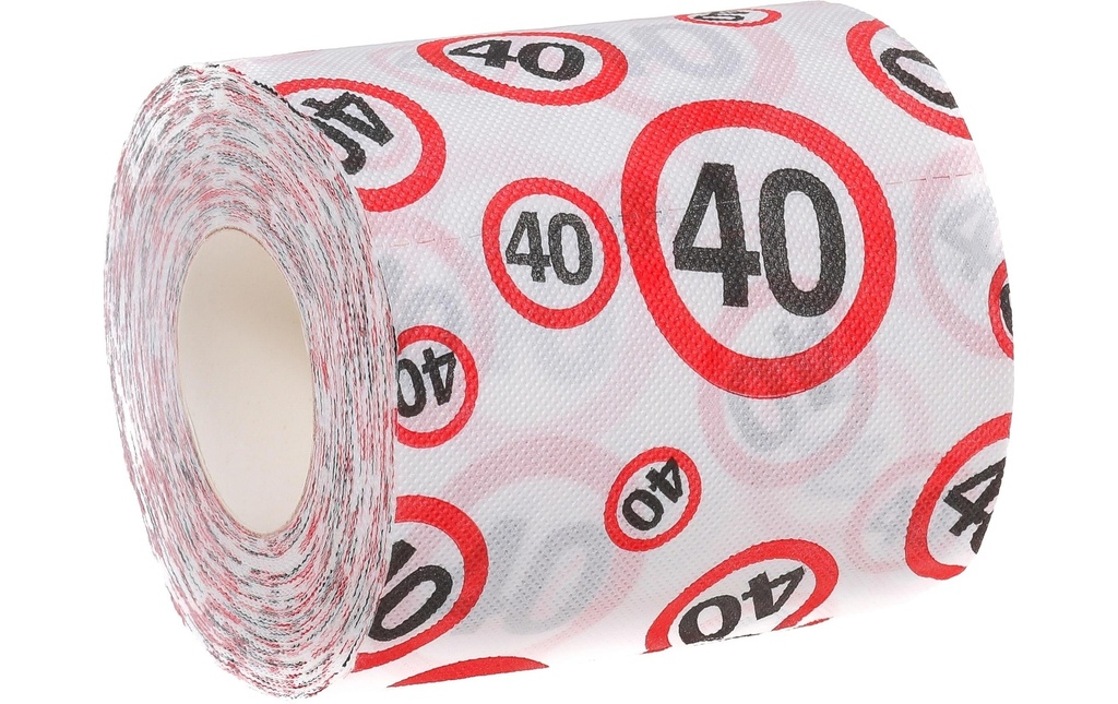 Trendcompany Articles de farces et attrapes Papier WC 40e anniversaire