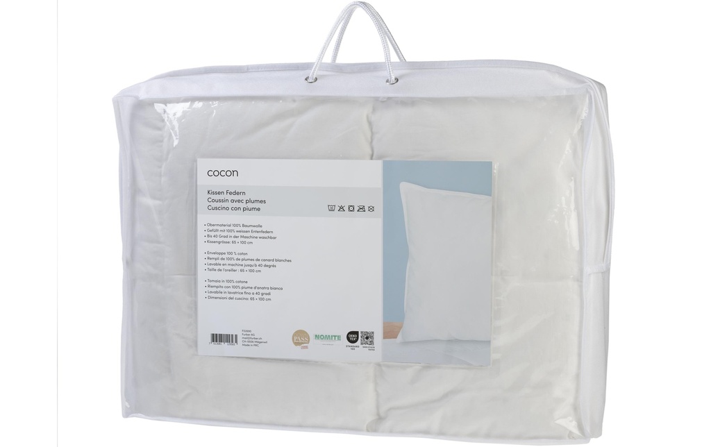 COCON Oreiller plumes 65 x 100 cm